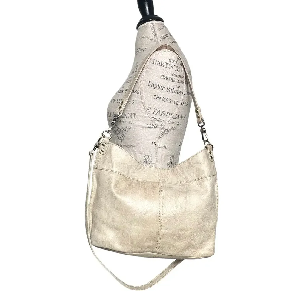 Hobo | Women | Pier Convertible Pearled Silver Leather Crossbody Shoulder Bag